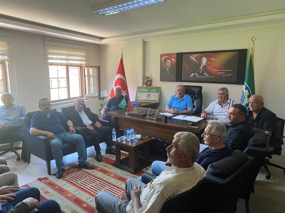 RİZE ZİRAAT ODALARI İL KOORDİNASYON KURULU TOPLANTISI GÜNEYSU ZİRAAT ODASINDA YAPILDI .